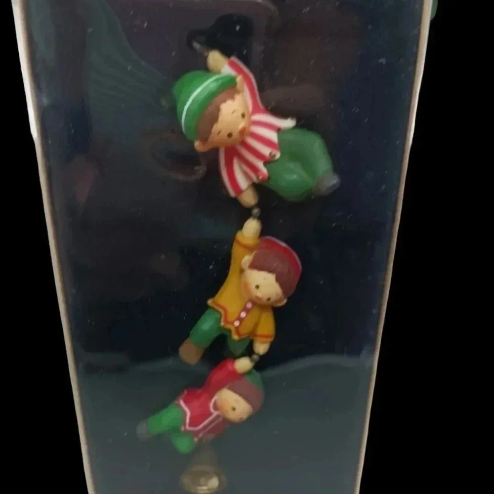 Hallmark elfin antics 1980 christmas ornament set of 2